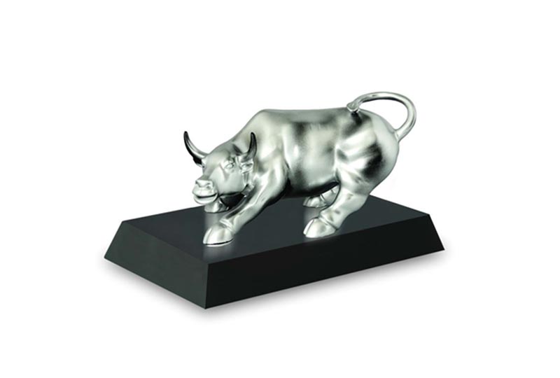 Metal Trophy with Bull